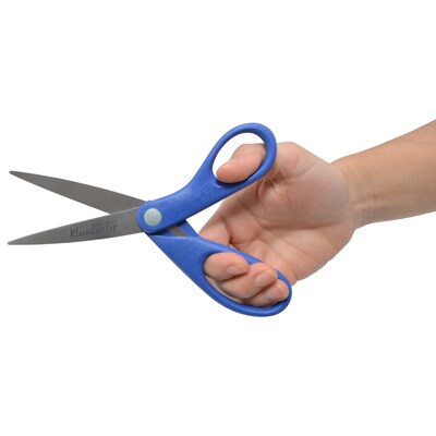 Westcott KleenEarth 8" Stainless Steel Scissors, Pointed Tip, Assorted Colors, 2/Pack (14882)