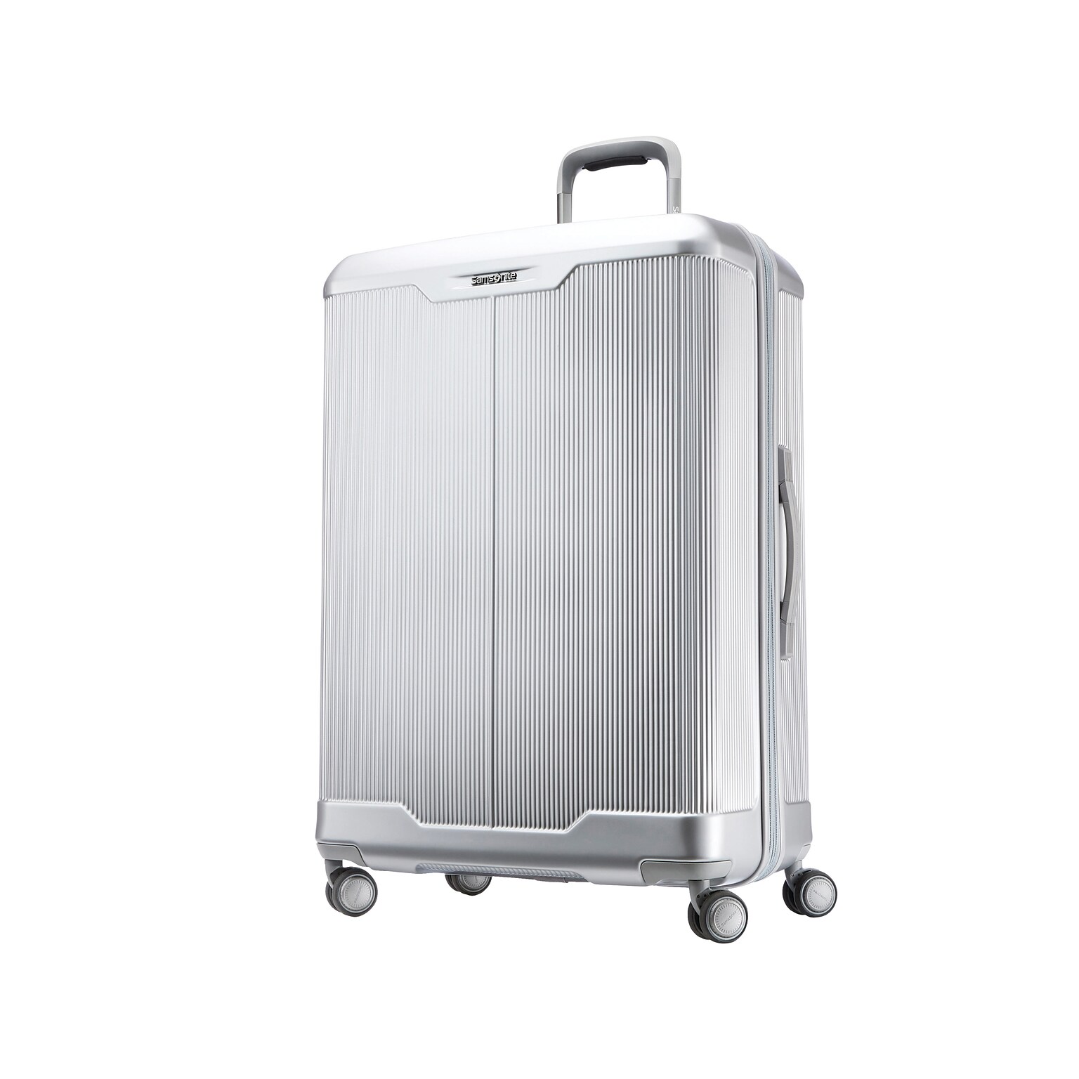 Samsonite Silhouette 17 31 Hardside Suitcase, 4-Wheeled Spinner, TSA Checkpoint Friendly, Aluminum Silver (139026-7378)