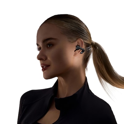 Shokz OpenDots ONE TWS Wireless Open-Ear Clip-on Earbuds & Charging Case, Bluetooth, Black (E310-ST-BK-US)