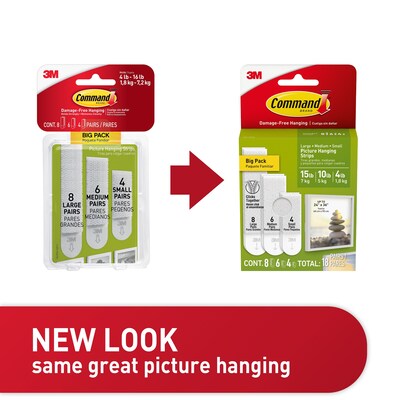 Command Assorted Picture Hanging Strips, Assorted Sizes (17211-BPES)
