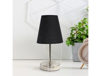 Creekwood Home Nauru Incandescent Table Lamp, Sand Nickel/Black (CWT-2007-BK)
