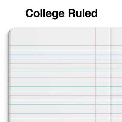 Staples Poly Composition Notebook, 7.5 x 9.75, College Ruled, 80 Sheets, Blue (ST55082)