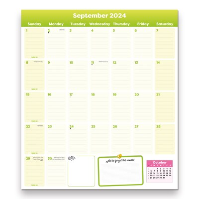 2024-2025 Blueline Fridgeplanner 14 x 13.5 Academic Monthly Magnet Calendar (C174110A)