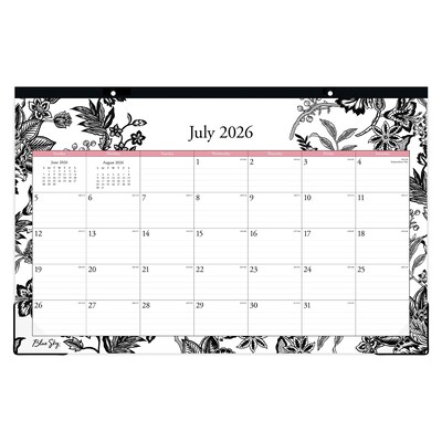 2026-2027 Blue Sky Analeis 11 x 17 Academic Monthly Wall Calendar, Black/White (130617-A27)