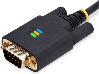 StarTech 10' USB-A to Null-Modem RS-232 Serial Adapter Cable, Male to Male, Black, 'DI, COM Retention (1P10FFC-USB-SERIAL)