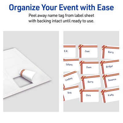 Avery Rectangle Multipurpose Labels, 2-1/3" x 3-3/8", White, 80/Pack (19479370595)