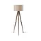 Adesso Director 60.25 Walnut Floor Lamp with Off-White Drum Shade (6424-15)