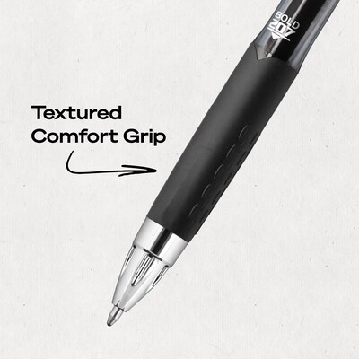uniball 207 Retractable Gel Pens, Bold Point, 1.0mm, Black Ink, Dozen (1790895)