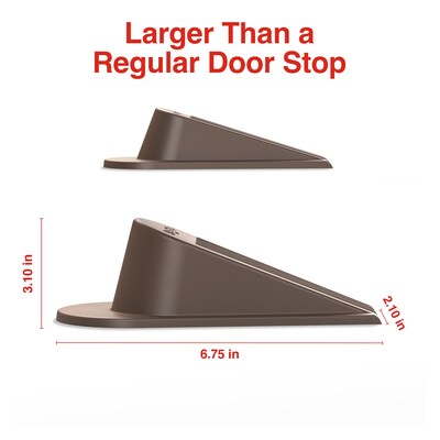 Staples Extra Large Rubber Door Stops, Brown, 12/Pack (ST62714-12PK)