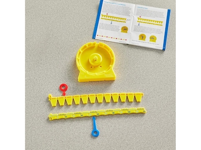 hand2mind NumberLine Clock Mini Student Clock, Yellow, 6/Set (92287)