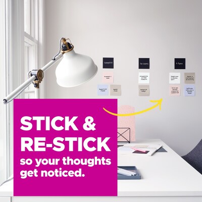 Post-it Pop-up Wave Design Dispenser for 3" x 3" Notes, Black (WAVE-330-BKVP)