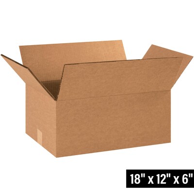 18 x 12 x 6 Heavy Duty Shipping Boxes, 48 ECT, Double Wall, 15/Bundle (HD18126DW)