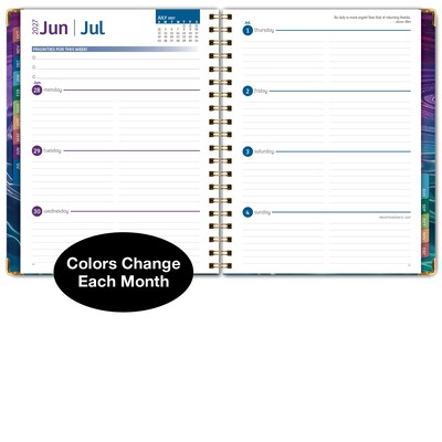 2027 Excello Brands 9" x 11" Weekly & Monthly Standard Planner, Paperboard Cover, Summer Bliss (FSHN-CY27-8511-73)