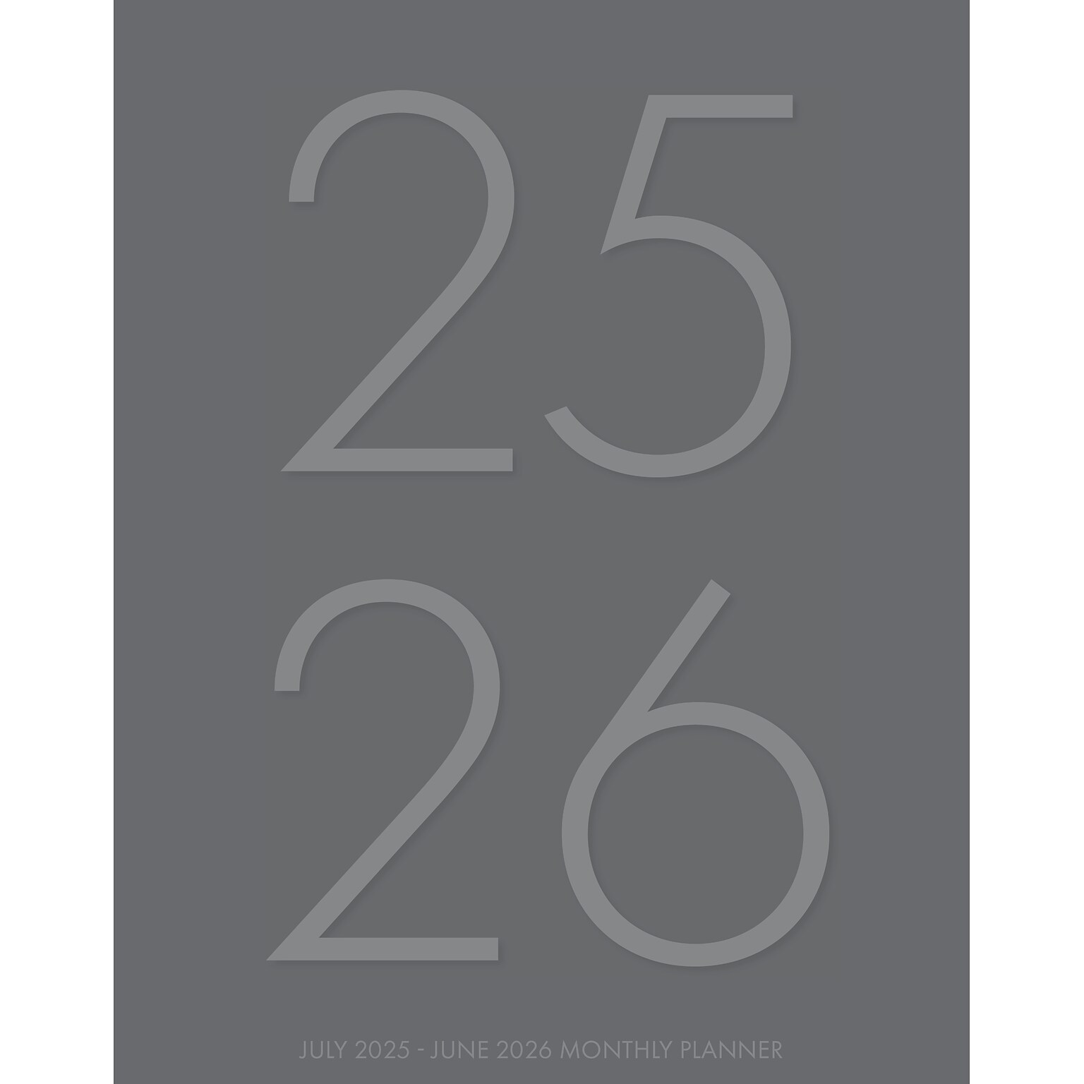 2025-2026 Willow Creek 7.5 x 9.5 Academic Year Monthly Planner, Gray (56820)