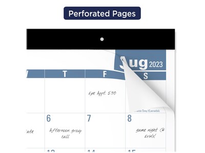 2023-2024 AT-A-GLANCE Easy-to-Read 21.75 x 17 Academic Monthly Desk Pad Calendar, Black (SKLPAY-32