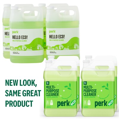 Perk Eco Multi-Purpose Cleaner Refills, Ready To Use, 1 Gallon, 4/Carton (PK641001-ACT)
