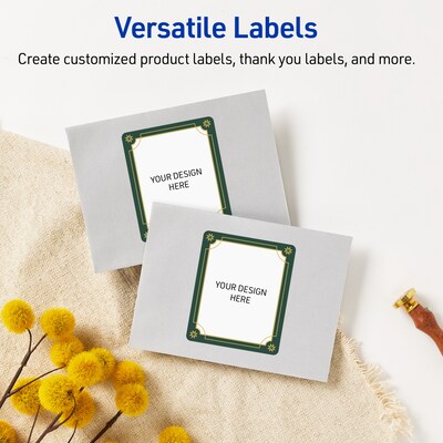 Avery Rectangle Multipurpose Labels, 4" x 3-1/3", White, 40/Pack (19479370389)