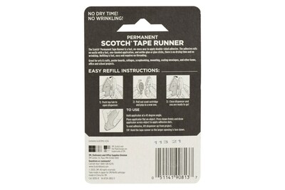 Scotch Extra Strength Adhesive Roller, 3/8 x 396