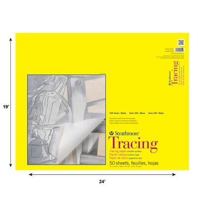 Strathmore 300 Series 19 x 24 Tape Bound Tracing Sketch Pad, 50 Sheets/Pad (STTP370191)