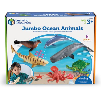 Learning Resources Jumbo Ocean Animals, Set of 6 (LER0696)