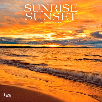 2027 BrownTrout Sunrise Sunset 12 x 12 Monthly Wall Calendar (9798330711598)