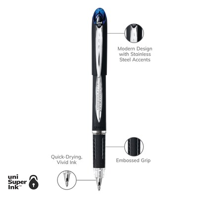 uni-ball Jetsream Ballpoint Pens, Medium Point, 1.0mm, Blue Ink, Dozen (33922)