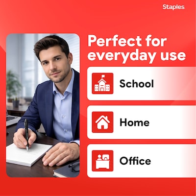 Staples Sonix Retractable Gel Pens, Medium Point, 0.7mm, Black Ink, Dozen (13561-CC)