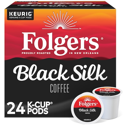 Folgers Black Silk Coffee Keurig® K-Cup® Pods, Dark Roast, 24/Box (6662)