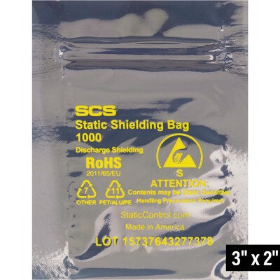2" x 3" Reclosable Poly Bag, 3.1 Mil, Clear, 100/Carton (006300)