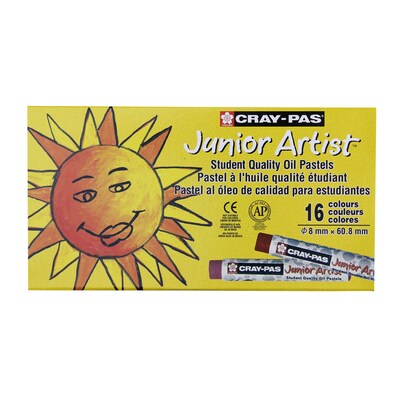 Sakura Cray-Pas Junior Artist Oil Pastels, Assorted Colors, 16/Set, 6 Sets/Bundle (SAKXEP16-6)