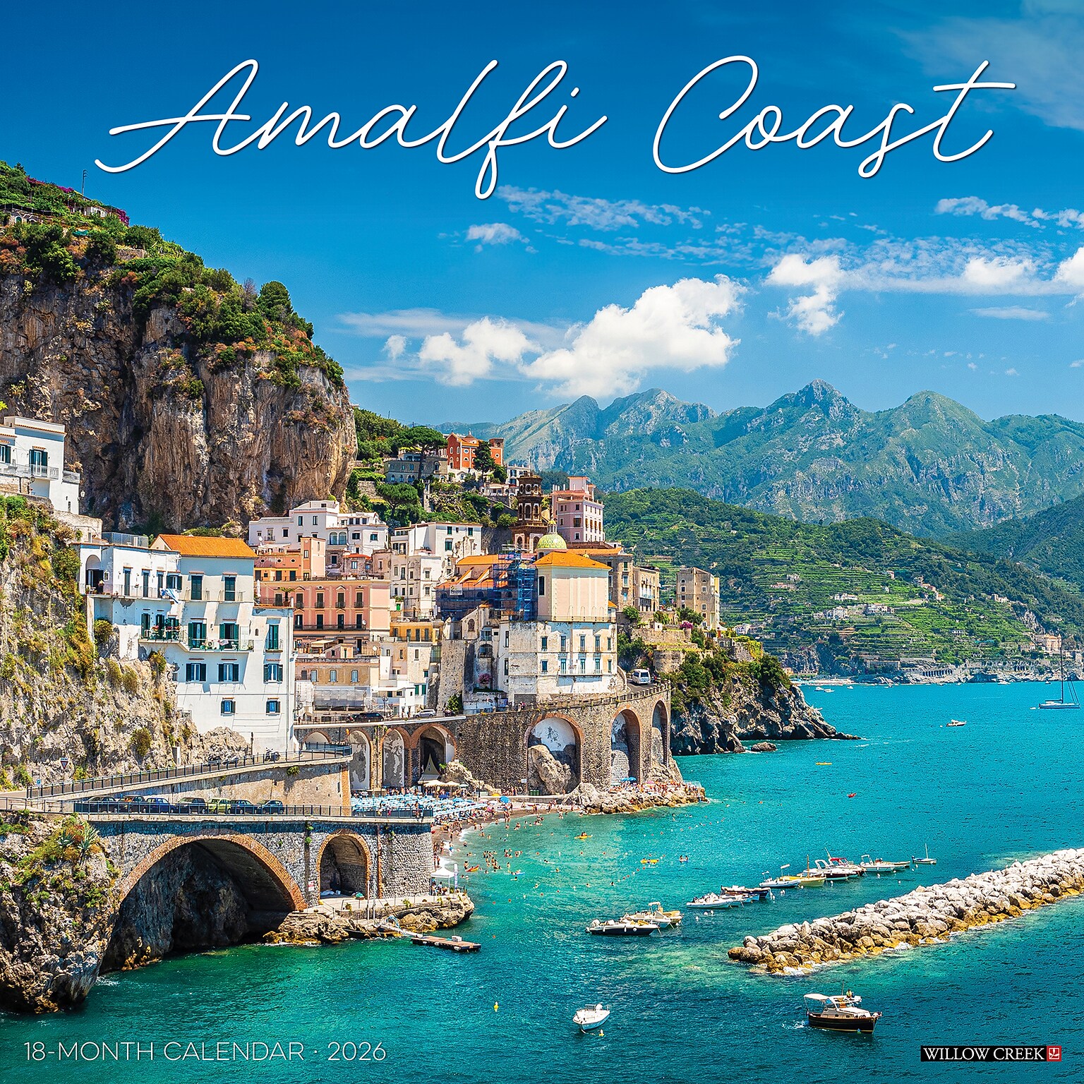 2026 Willow Creek Amalfi Coast 12 x 12 Monthly Wall Calendar (55656)