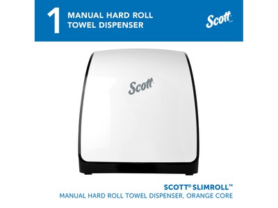 Scott Slimroll Manual Towel Dispenser, White (47091)