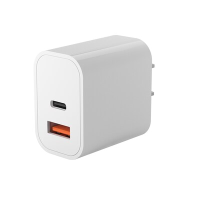 LAX USB-PD USBC 20W Wall Charger, White (USBPD20WWHT)