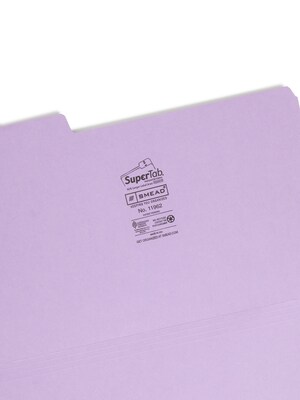 Smead SuperTab File Folders, 1/3 Cut, Legal Size, Multicolor, 100/Box (11962)