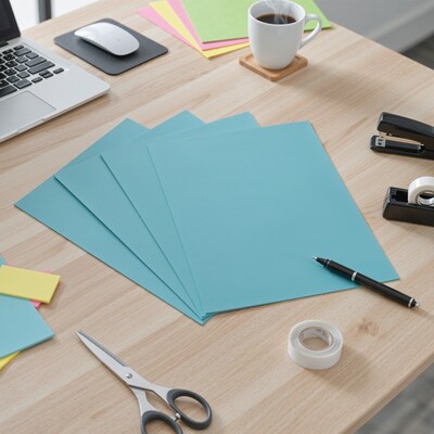 Staples Brights Multipurpose Paper, 24 lbs., 8.5" x 11", Blue, 500/Ream (20101)