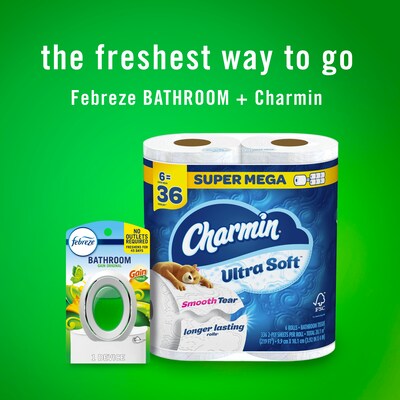 Febreze Bathroom Air Freshener, Gain Scent, 0.25 oz., 2/Pack (93330EA)