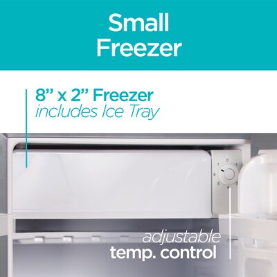 Black & Decker Adjustable Shelves Refrigerators w/Freezer, 2.5 Cu. Ft., Silver (BCRK25V)