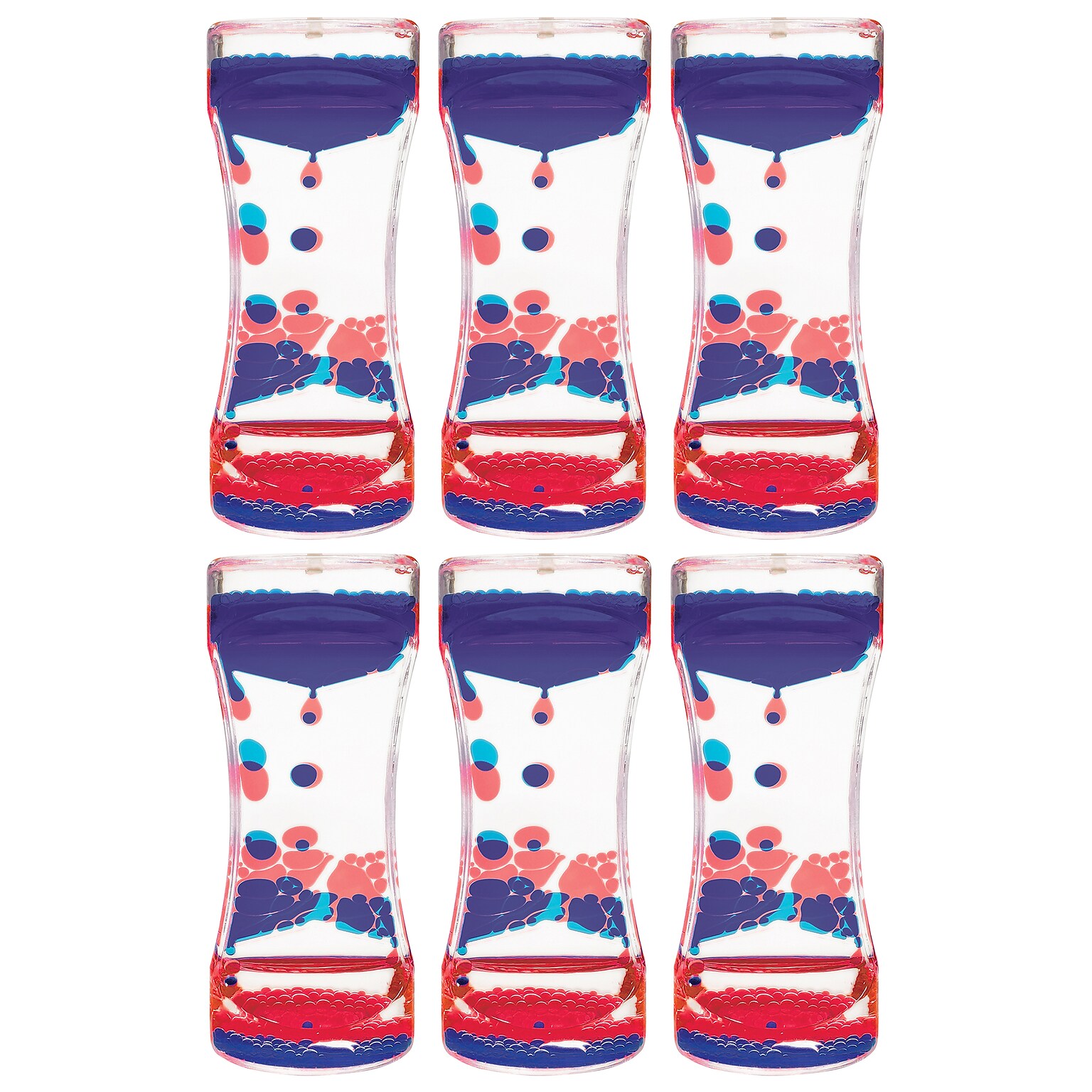 Teacher Created Resources Liquid Motion Bubbler, Red & Blue, Pack of 6 (TCR20968-6)
