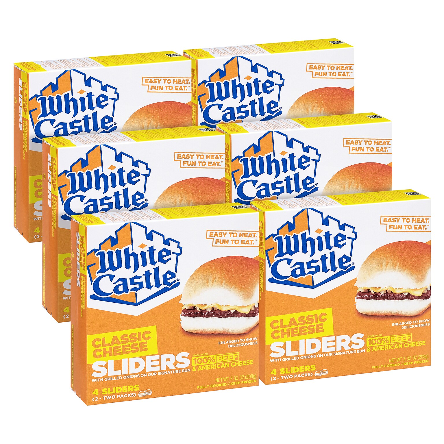 White Castle Individually Wrapped Cheeseburger Slider, 7.32 oz, 24/Pack (220-02477)