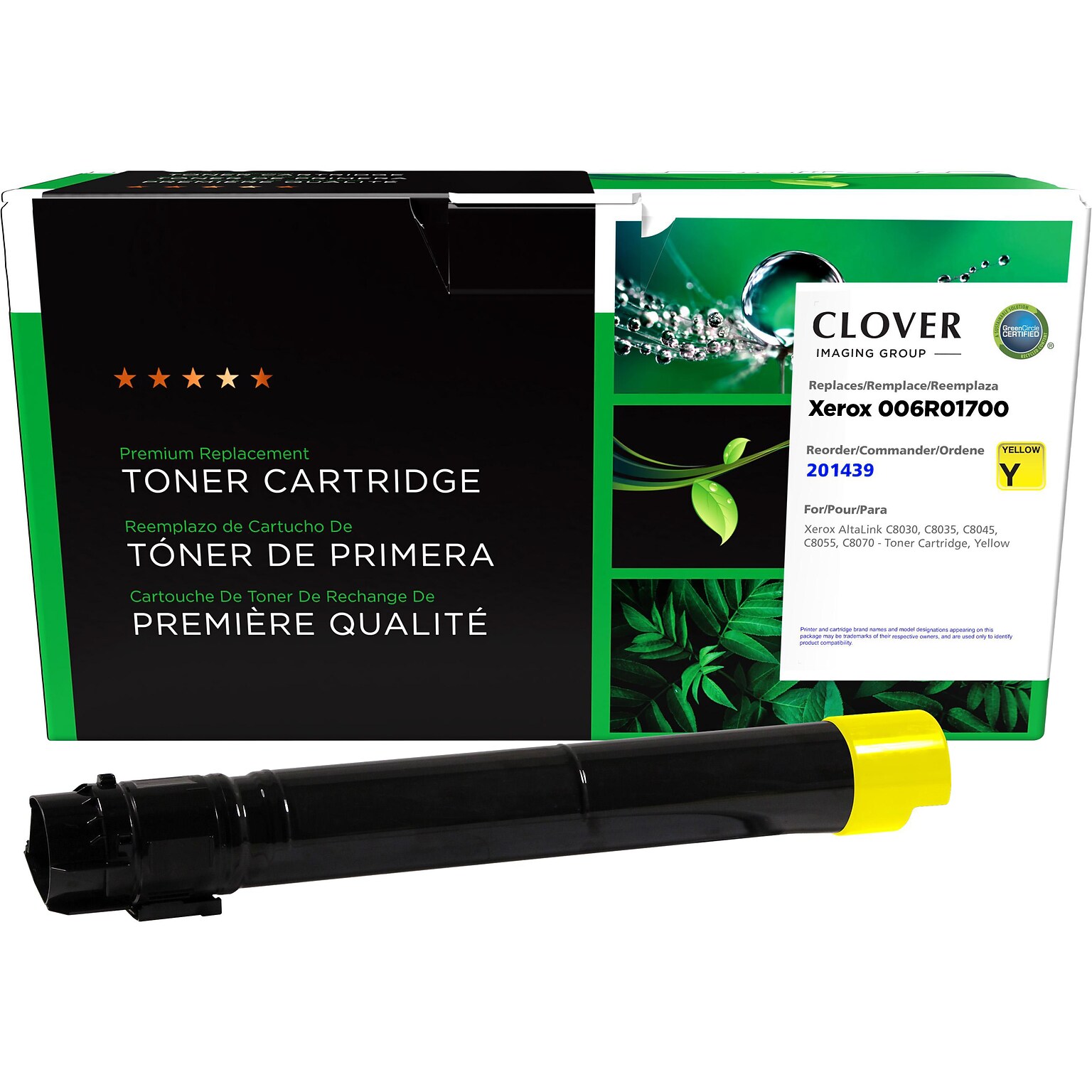 Clover Imaging Group Remanufactured Yellow Standard Yield Toner Cartridge Replacement for Xerox 006R01700