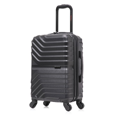InUSA Aurum 21.65 Hardside Suitcase, 4-Wheeled Spinner, TSA Checkpoint Friendly, Black (IUAUR00S-BLK)