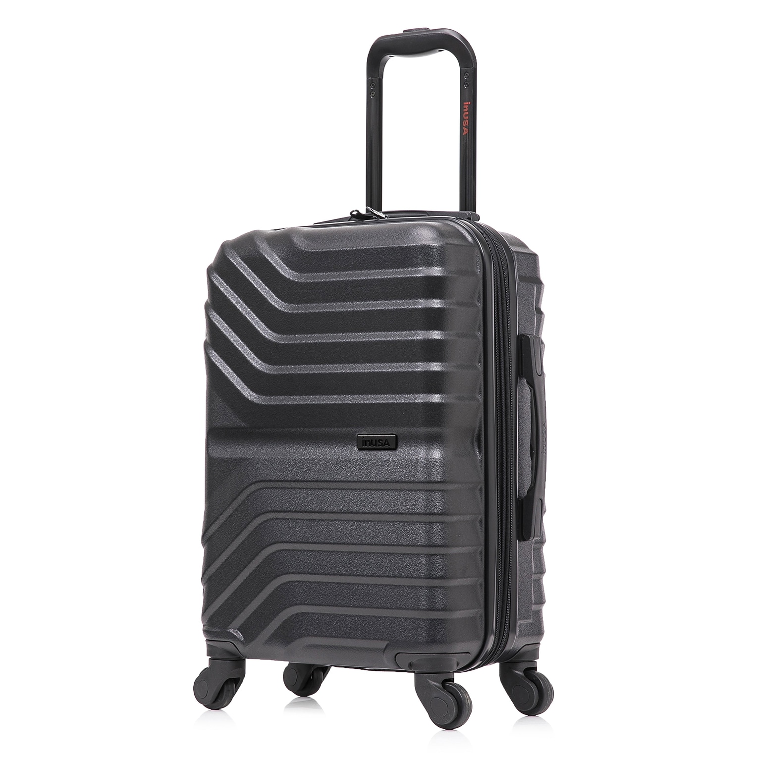 InUSA Aurum 21.65 Hardside Suitcase, 4-Wheeled Spinner, TSA Checkpoint Friendly, Black (IUAUR00S-BLK)