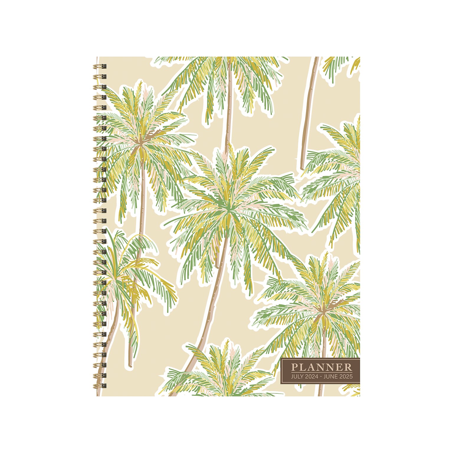 2024-2025 TF Publishing White Lotus Series Positano Palms 8.5 x 11 Academic Weekly & Monthly Planner, Paperboard Cover