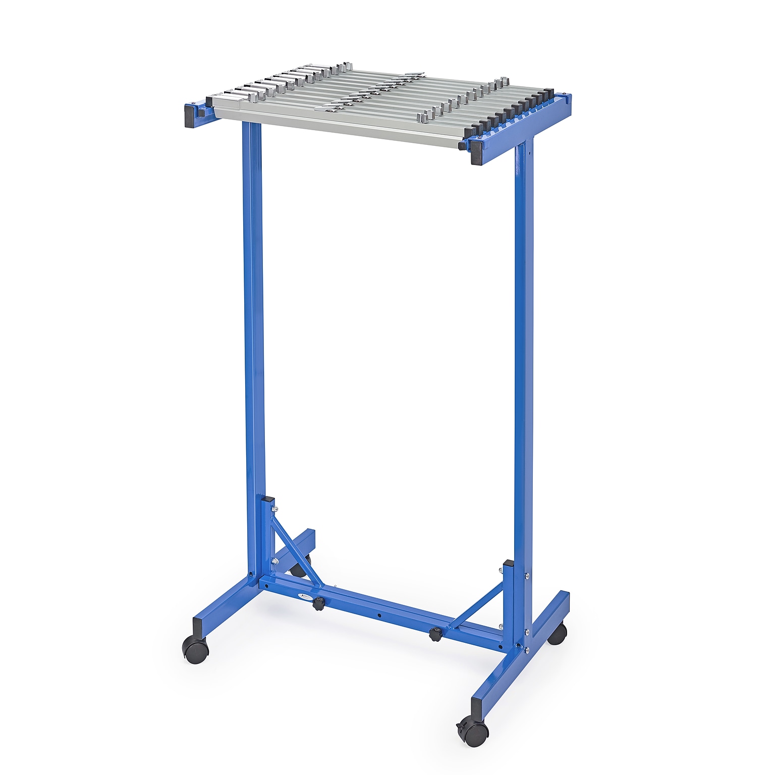 AdirOffice Metal Mobile File Cart with Swivel Wheels, Blue (615-BLU-PKG)