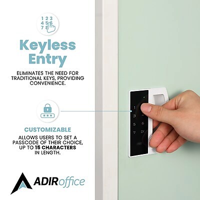 AdirOffice 72H 3-Tier Blue Storage Locker (ADI629-203-BLU-DL)