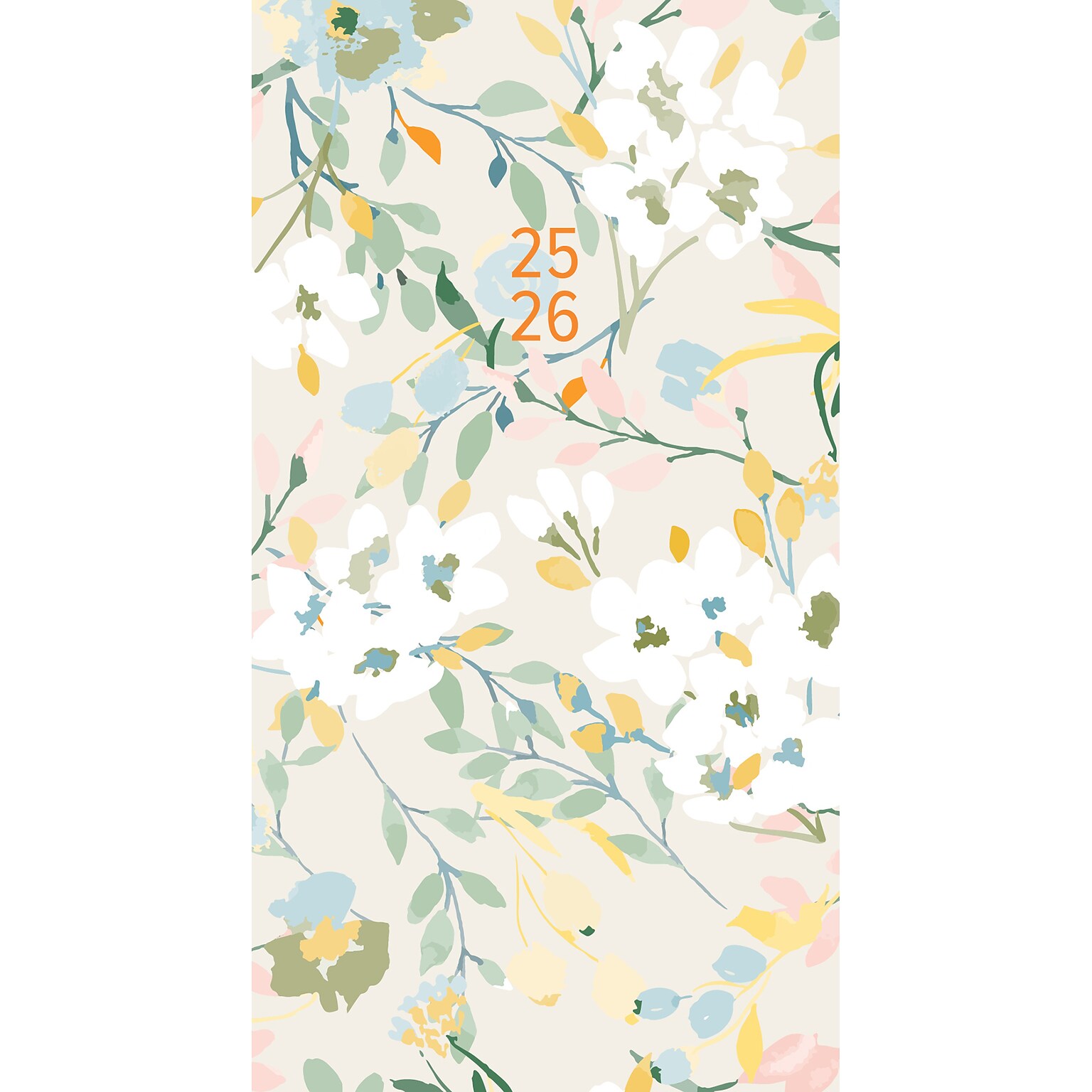 2025-2026 Willow Creek Feminine Floral 3.5 x 6.5 Calendar Year Yearly Planner, Paperboard Cover (46975)