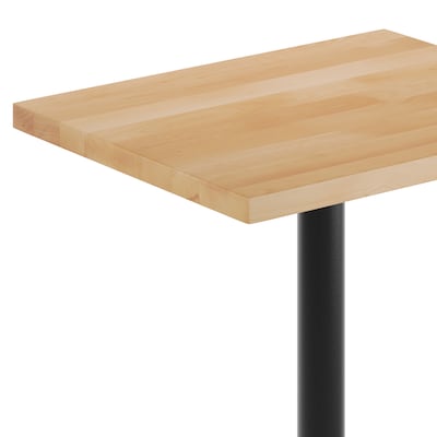 Flash Furniture Bennett Wooden Commercial Indoor Table, 30" x 24", Natural Top/Black Base (GSF2430NTT2222)