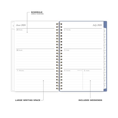 2026-2027 Blue Sky Elenora 5 x 8 Academic Year Weekly & Monthly Planner, Plastic Cover (157563)