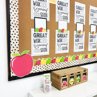 Creative Teaching Press EZ Border, 3" x 2', Apple Time Apples, 24/Pack, 3 Packs/Bundle (CTP11070-3)