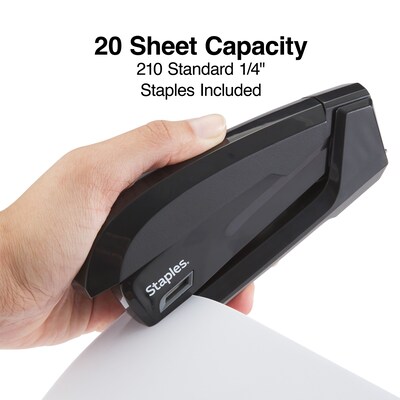 Staples® One-Touch® Full-Strip Desktop Stapler, Fastening Capacity 20 sheets, Black